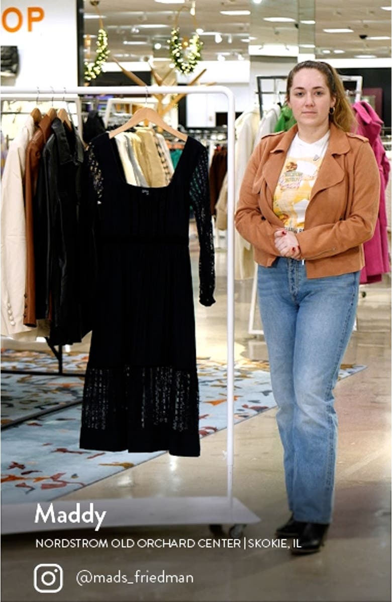 Lace & Velvet Long Sleeve Cotton Blend Prairie Dress, sales video thumbnail