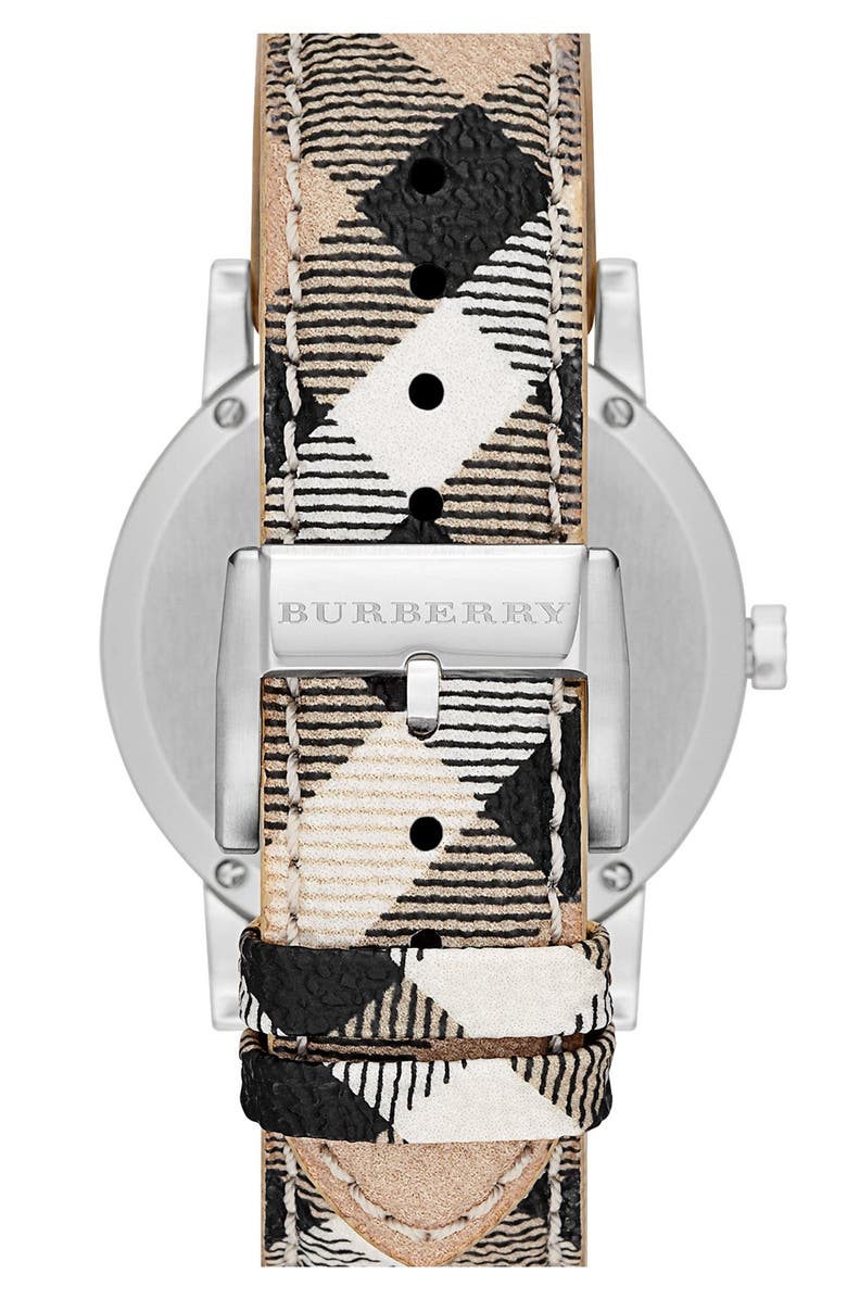 Burberry Large Check Strap Watch, 38mm, Alternate, color,