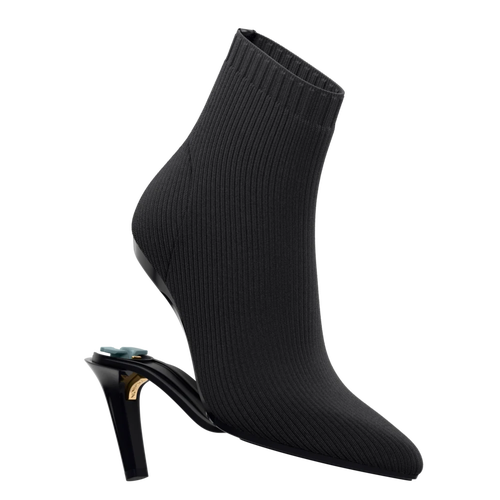 Pashion Footwear The Bootie 4" Stiletto Heel In Coal Knit
