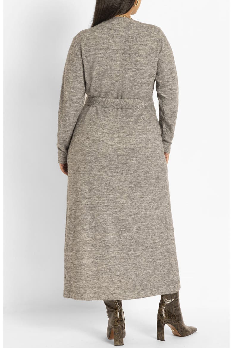 Sweater Wrap Dress, Alternate, color, MEDIUM HEATHER
