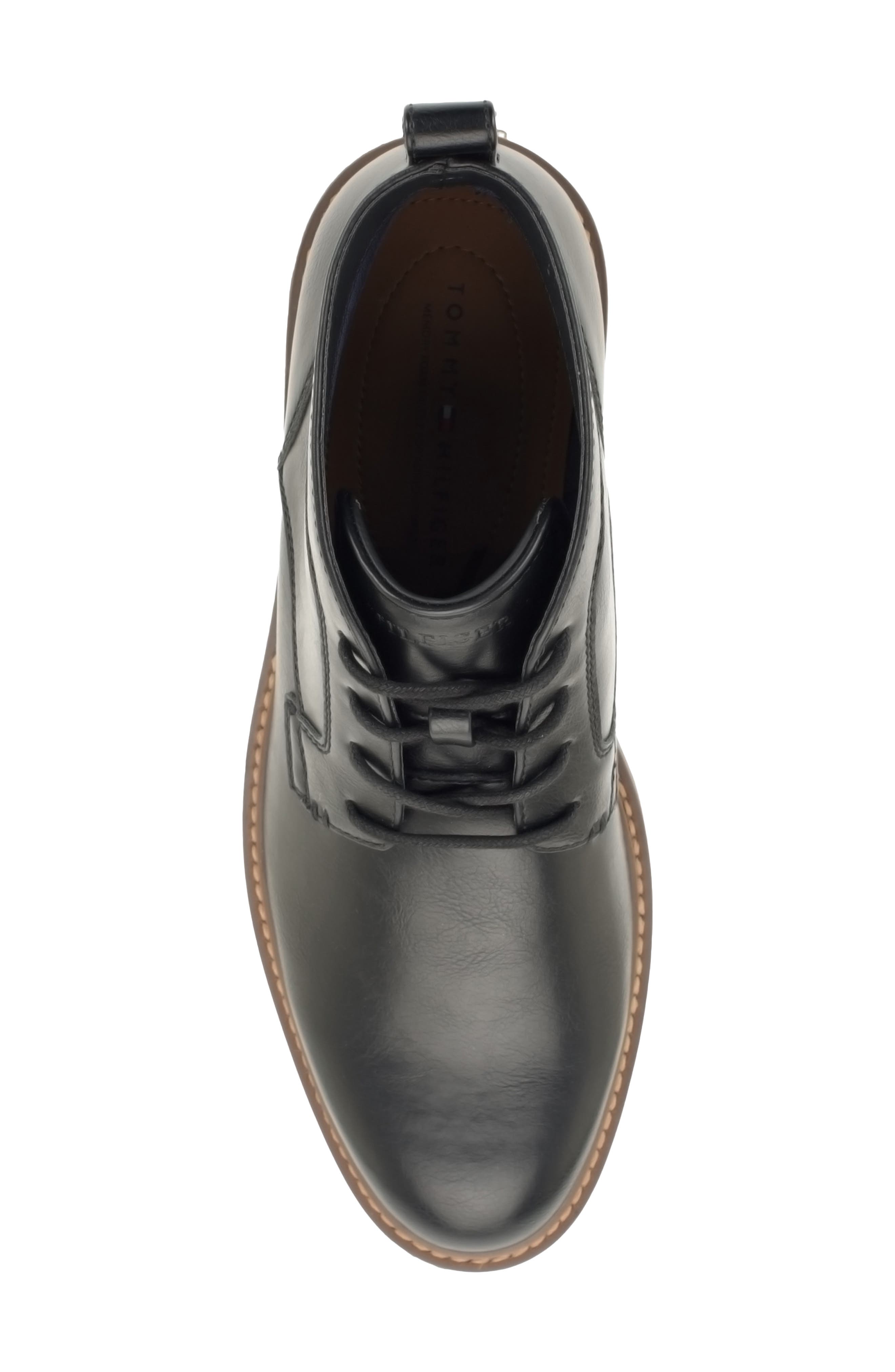 Reesh Faux Leather Chukka Boot, Alternate, color, BLACK