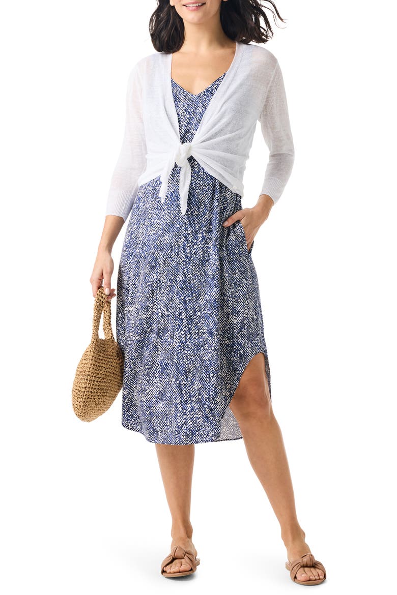 Dashing Dot Midi Tank Dress, Alternate, color, INDIGO MULTI