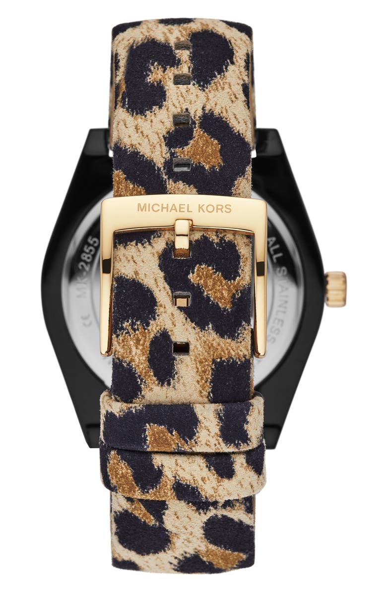 Michael Kors Channing Leather Strap Watch, 40mm, Alternate, color, 