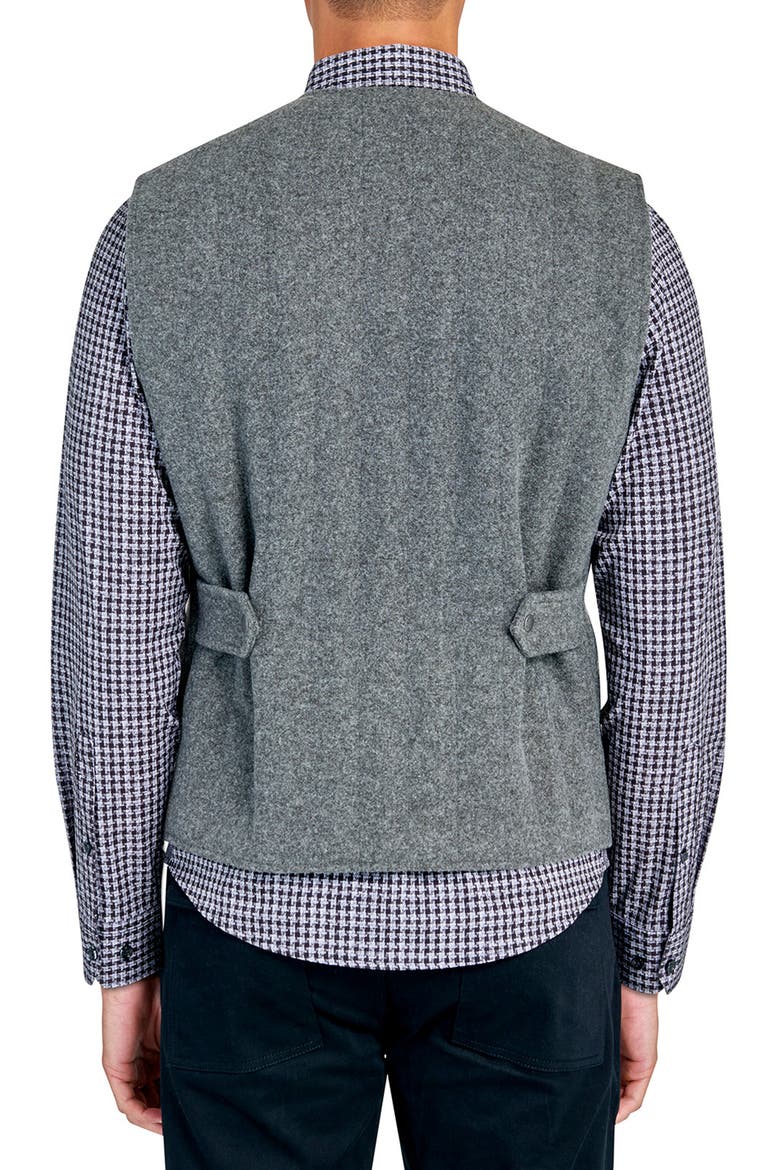 Solid Quilted Vest, Alternate, color, BLACK