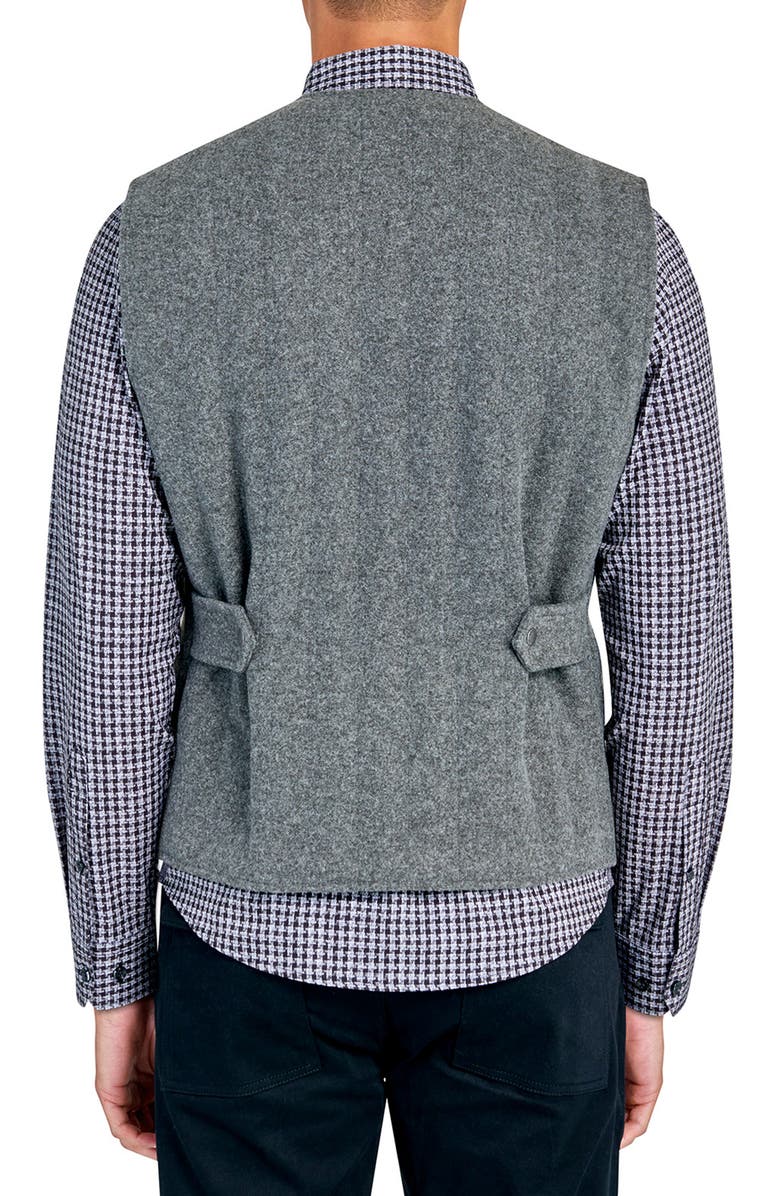 Brooklyn Brigade Slim Fit Solid Quilted Vest, Alternate, color, Black