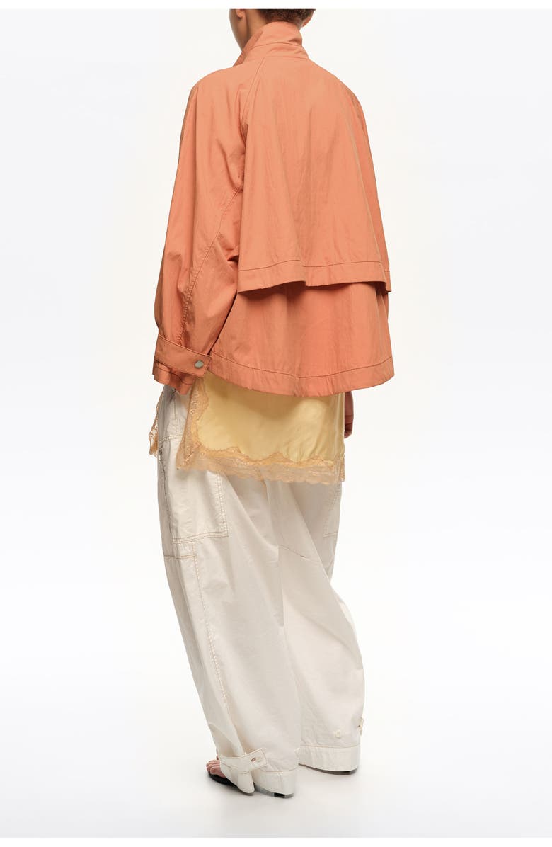 Bimba y Lola Fluid High Neck Trench, Alternate, color, Orange