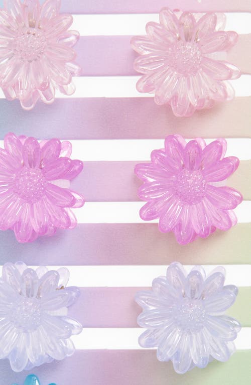 Capelli New York Kids' 10-pack Flower Clips In Pink Pale Multi