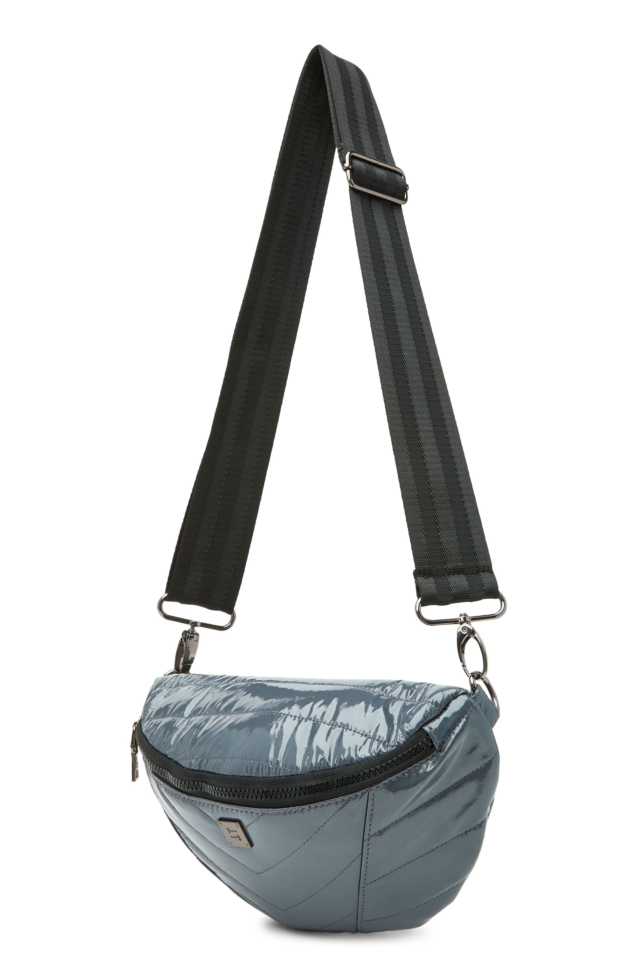 THINK ROYLN Little Runaway Shoulder Bag, Alternate, color, Carbon Patent