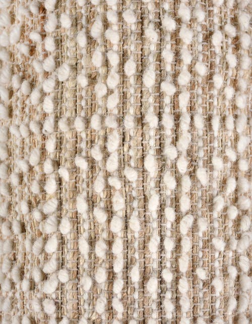 Anaya Natural Boucle Handwoven Pillow 14x40 With Down Alternative Insert In Beige