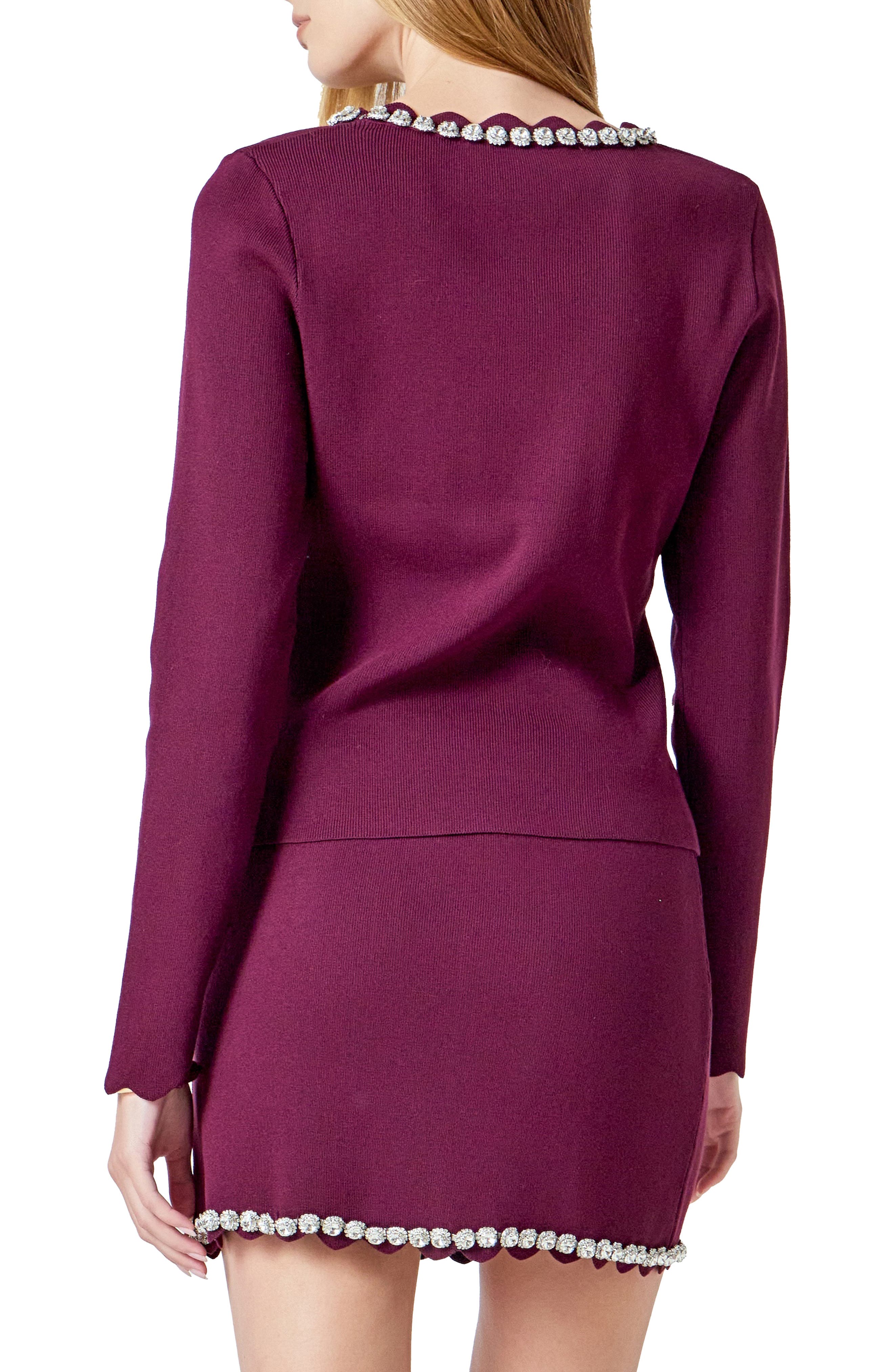 Jewel Neck Knit Top - image 2