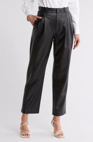 AG Kate Pleated Front Faux Leather Pants