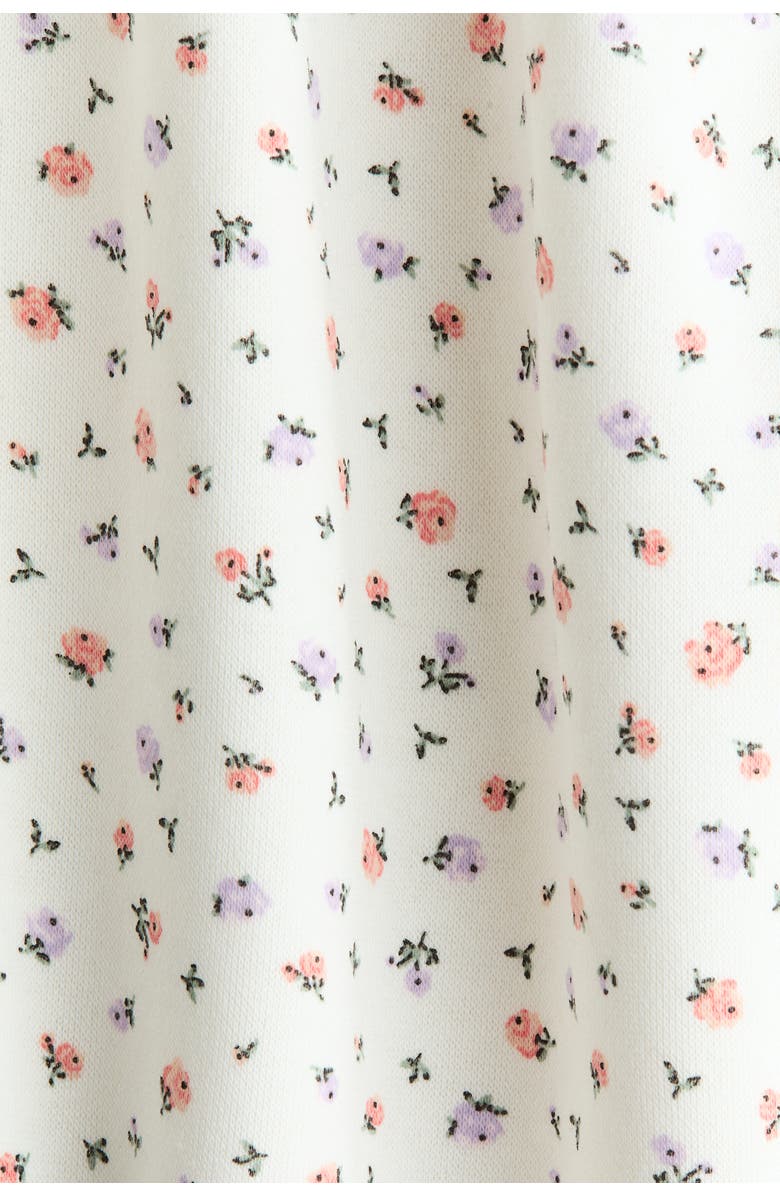 H&M Patterned Sweatshirt Dress, Alternate, color, White/Floral