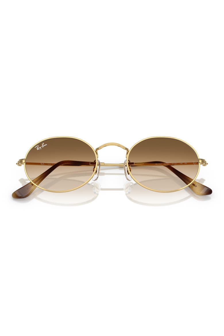 54mm Gradient Round Sunglasses, Alternate, color, GOLD FLASH