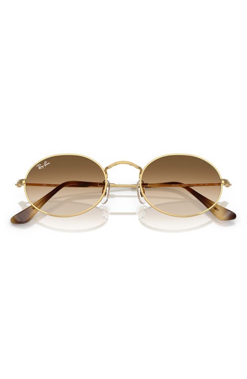 Ray Ban Ray-ban 54mm Gradient Round Sunglasses In Gold Flash