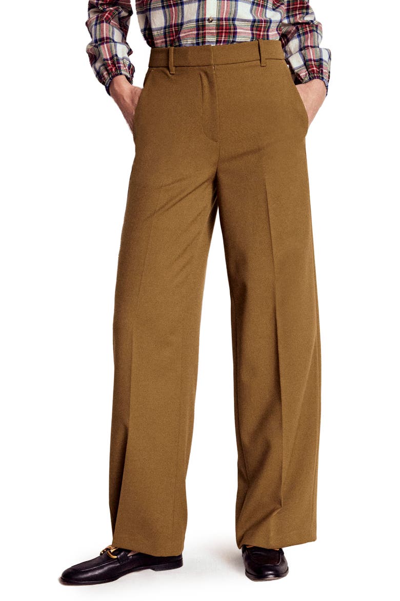 Belgravia Wide Leg Trousers, Main, color, TOBACCO