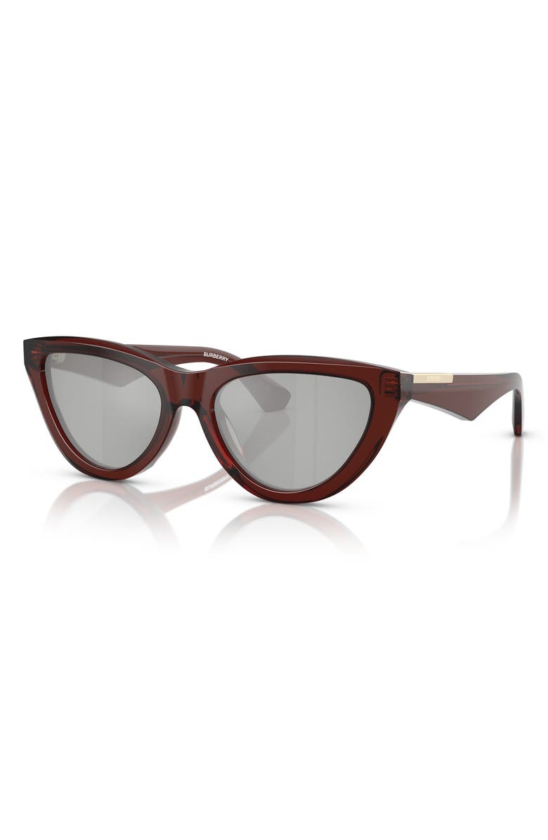 Burberry 55mm Cat Eye Sunglasses, Alternate, color, Brown