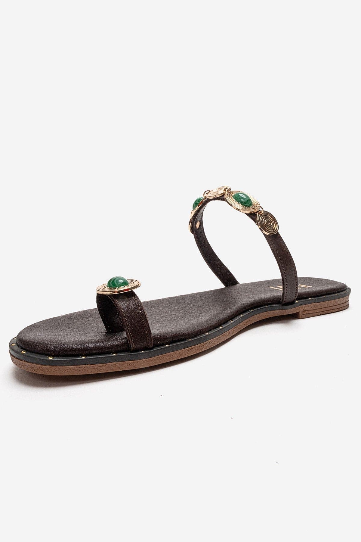 Martinez Leather Thong Sandal, Alternate, color, Brown