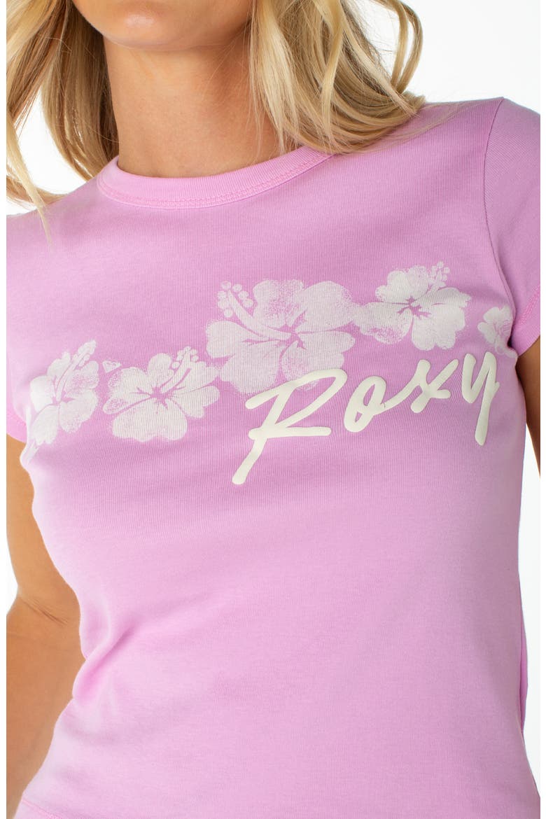 Floating Hibiscus '90s Graphic Baby Tee, Alternate, color, PASTEL LAVENDER