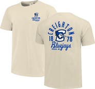 IMAGE ONE Men's Cream Creighton Bluejays Comfort Colors Mascot Overlay T-Shirt