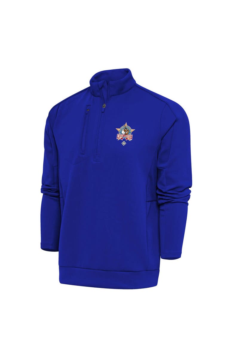 ANTIGUA Men's Antigua Royal Negro League Big & Tall Generation Quarter-Zip Pullover Top, Main, color, 