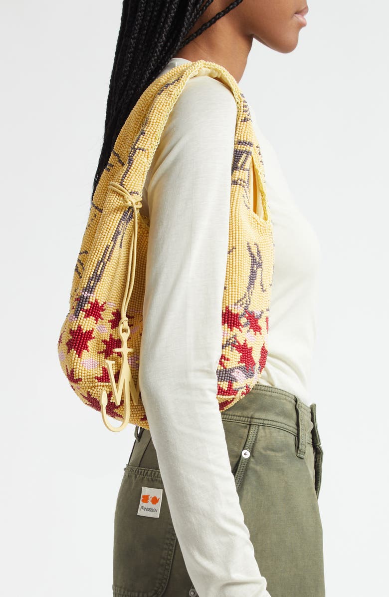 JW Anderson Mini Beaded Shopper Bag, Alternate, color, Beige Multi