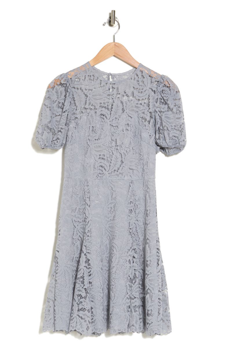 Vince Camuto Lace Puff Sleeve Fit & Flare Dress, Alternate, color, 