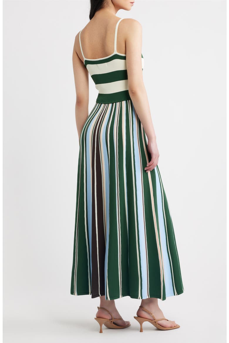 Elena Mixed Stripe Sweater Dress, Alternate, color, JUNGLE COMBO