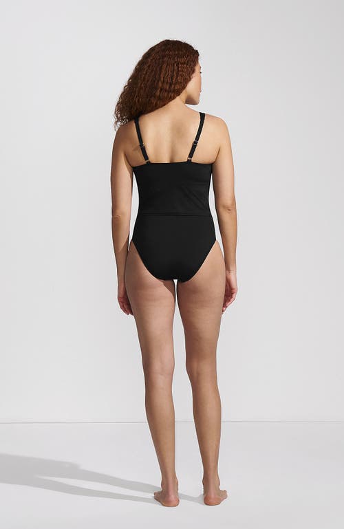 Lands' End Chlorine Resistant Smoothing Control High Waisted Bikini Bottoms In Black