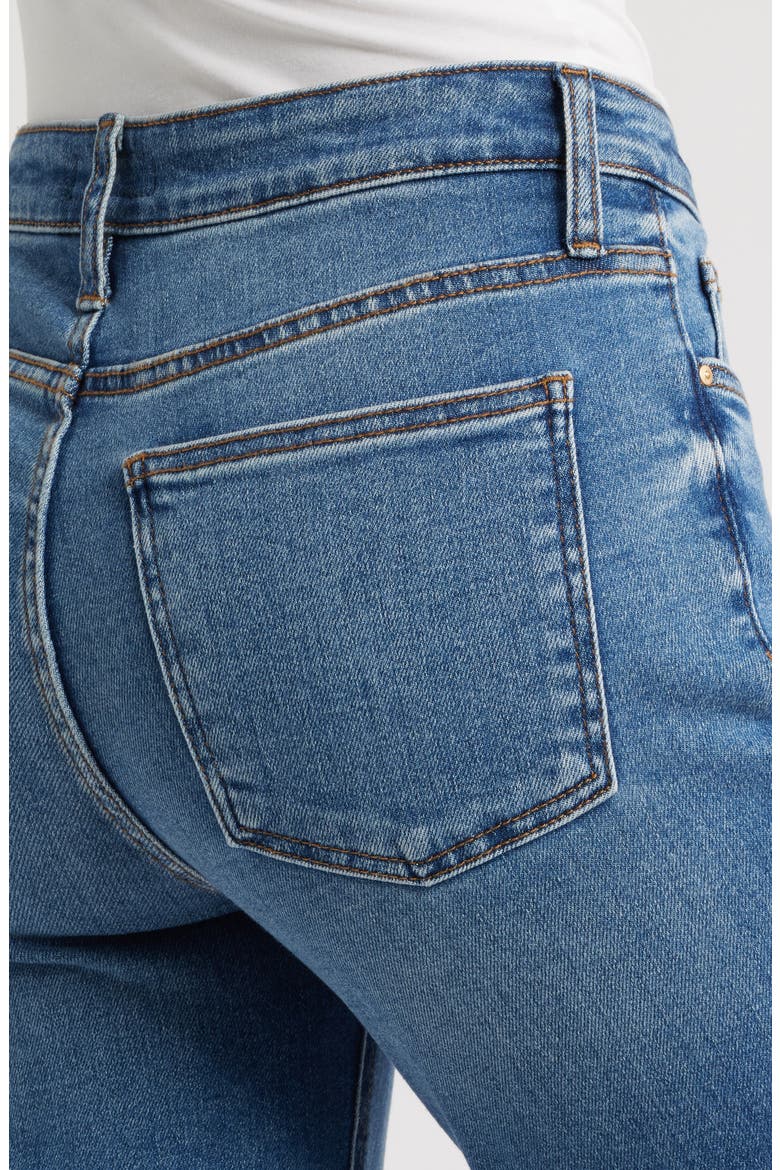 Rachael Fab Ab Raw Hem High Waist Crop Mom Jeans, Alternate, color, ADHERENT