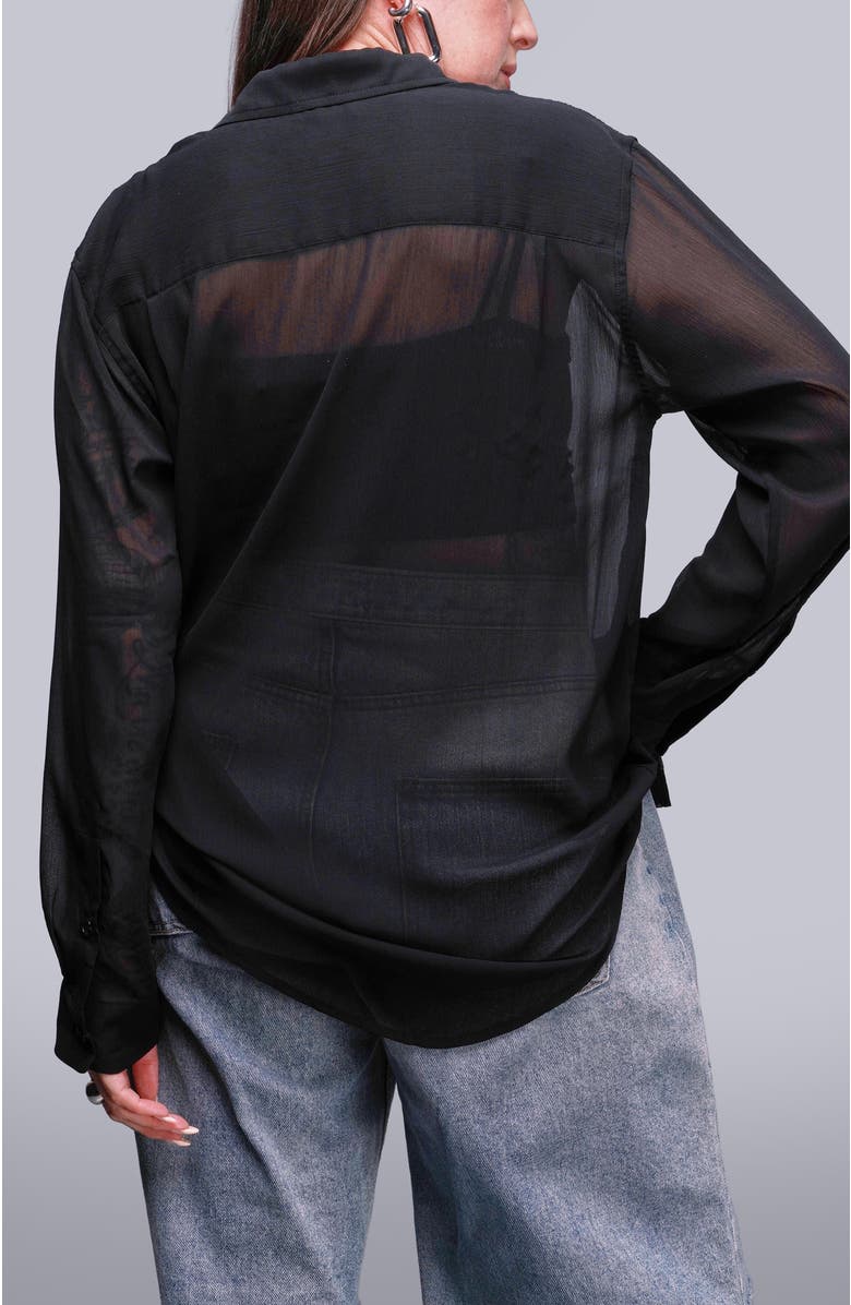 WILDFANG The Empower Long Sleeve Button Up, Alternate, color, Black