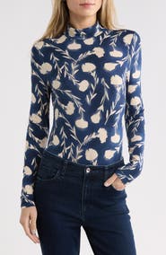 Scotch & Soda Long Sleeve Mock Neck Top