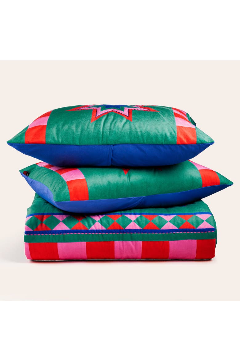 Hansi Quilted King Size 100% Polyester Heritage Style, Alternate, color, Green