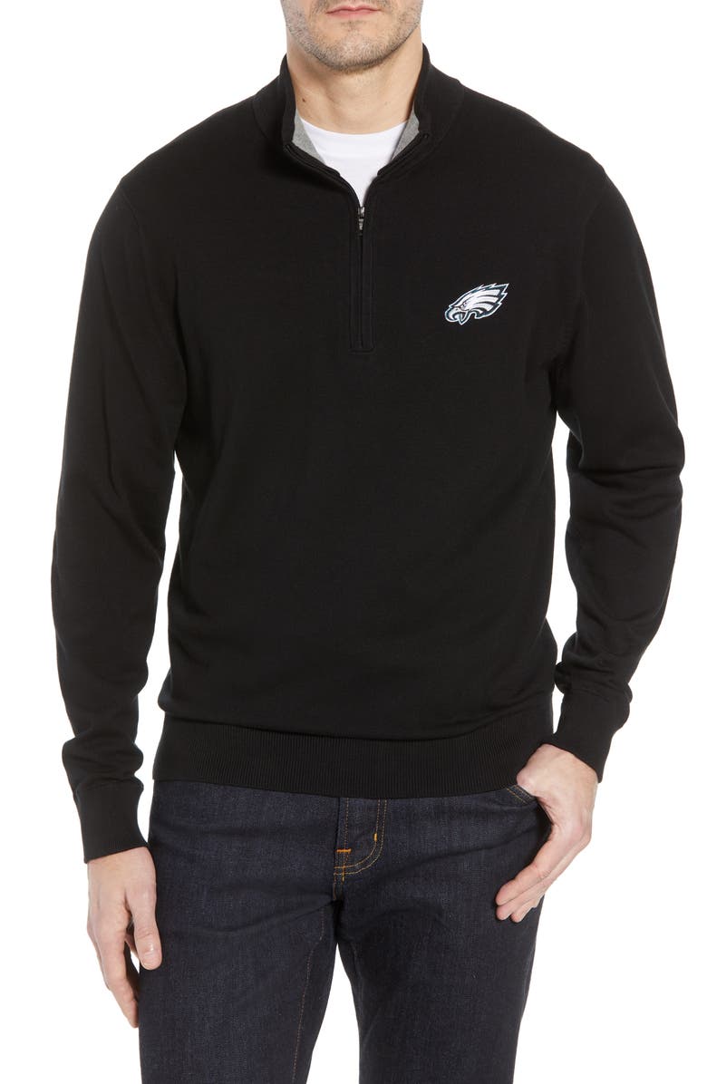 Cutter & Buck Philadelphia Eagles - Lakemont Regular Fit Quarter Zip Sweater, Main, color, 