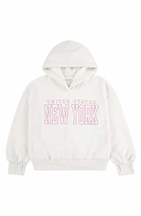 abercrombie kids Kids' NY Embroidered Graphic Hoodie