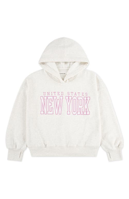 Abercrombie Girls New York Popover Sweatshirt In White