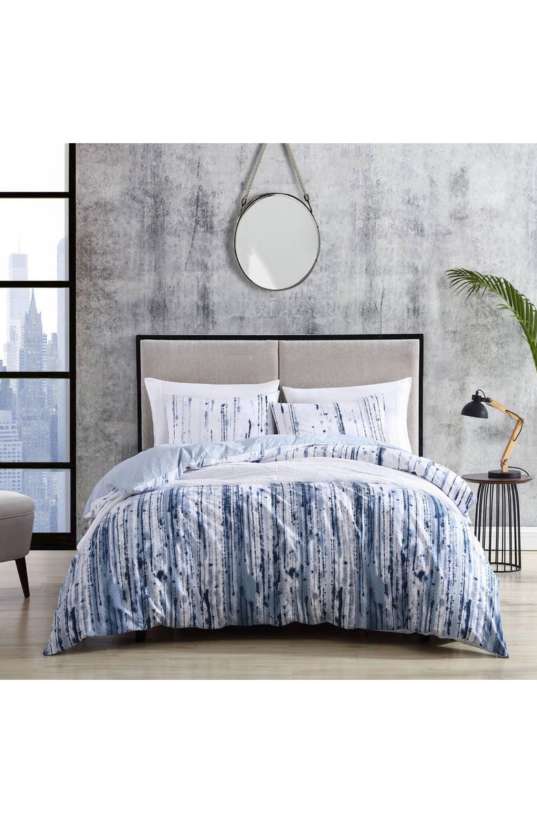 CITY SCENE Sokal Cotton Duvet & Shams Set, Alternate, color, Blue