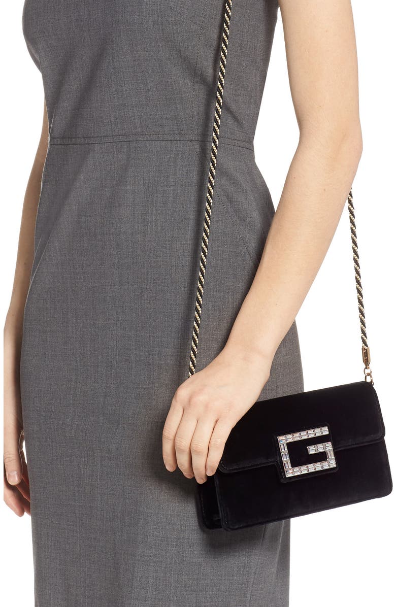 Gucci Small Broadway Velvet Crossbody Bag, Alternate, color,
