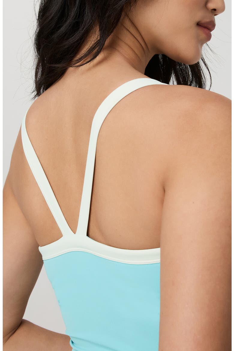 AllTheForm V-Neck Performance Tank, Alternate, color, SEA FOLLY