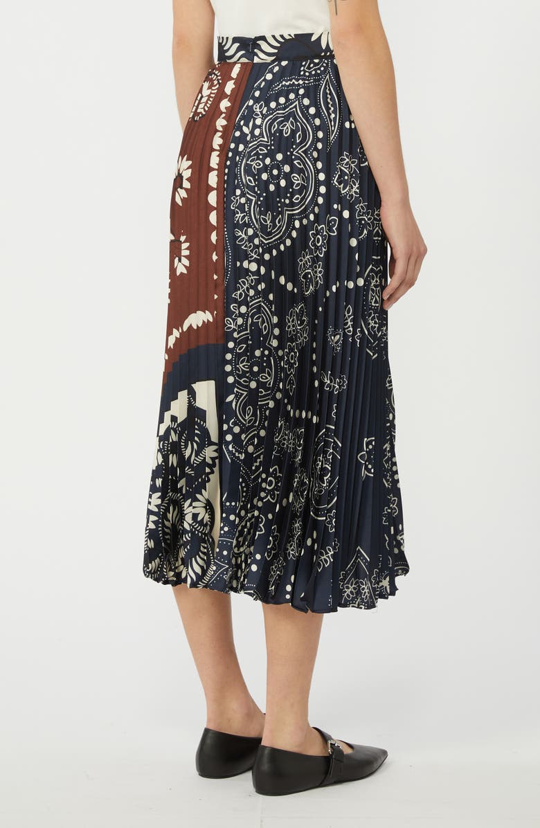Weekend Max Mara Milord Mix Print Midi Skirt, Alternate, color, Tobacco