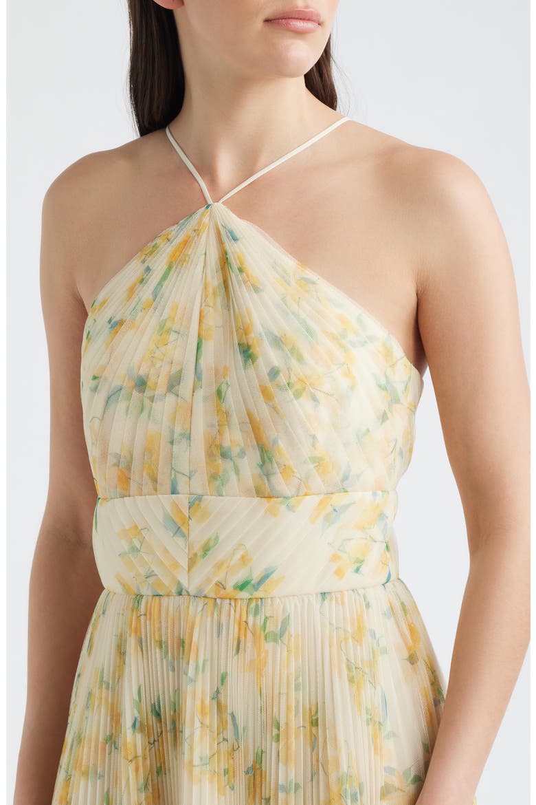 Blaine Pleated Gown, Alternate, color, IVORY / YELLOW