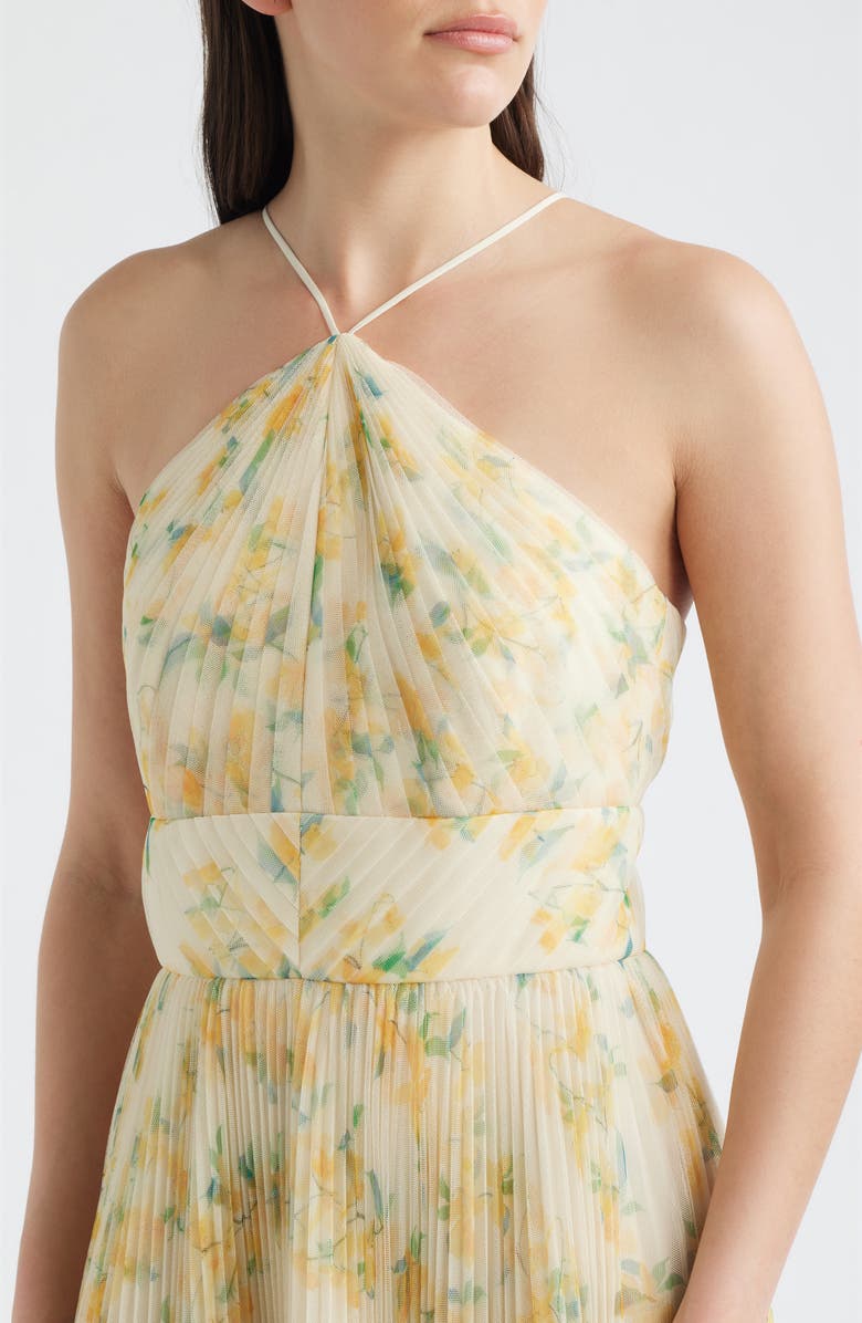 Hutch Blaine Pleated Gown, Alternate, color, Ivory / Yellow