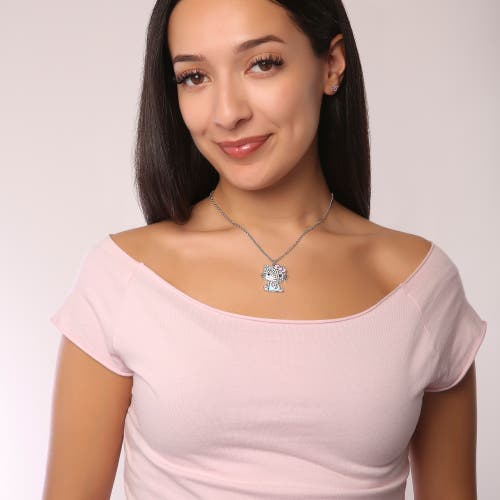 Hello Kitty Pave Crystal Pendant Necklace, 16"+3" In Metallic