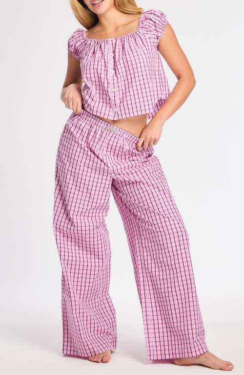 Savage X Fenty Kickback Casuals Cap Sleeve Sleep Top In Pink