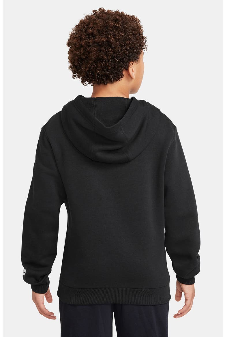 Kids' Sportswear Club Fleece Hoodie, Alternate, color, BLACK/ WHITE