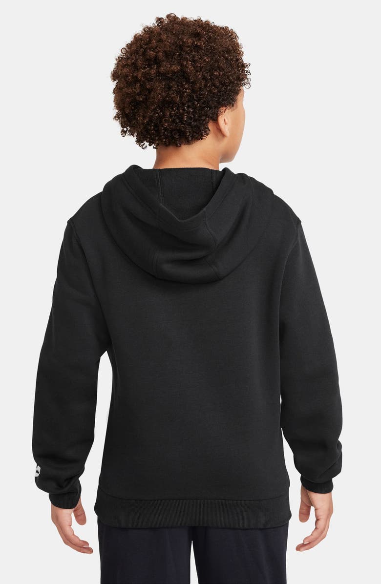 Nike Kids' Sportswear Club Fleece Hoodie, Alternate, color, Black/ White