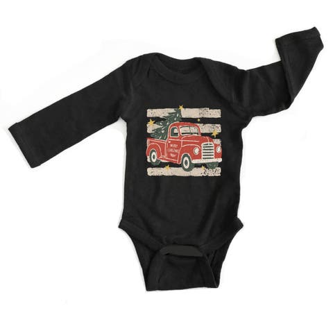 Truck Stripes Long Sleeve Bodysuit (Baby)