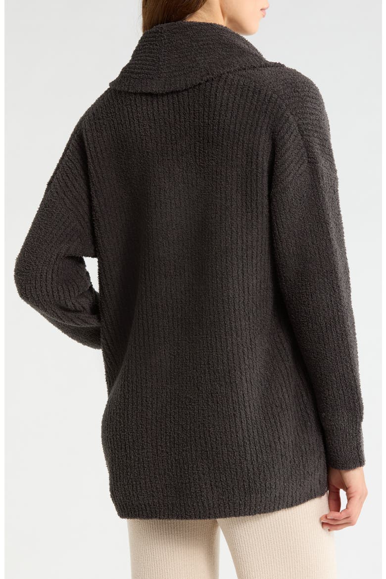 CozyChic® Ribbed Shawl Collar Cardigan, Alternate, color, CARBON