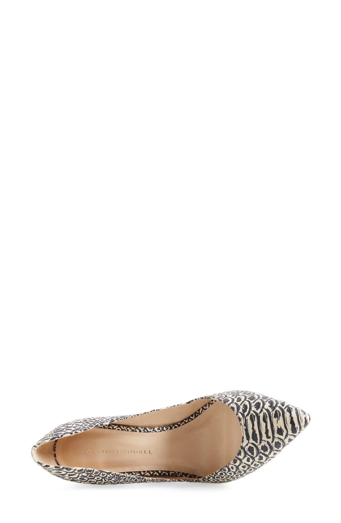 'Pari' Pump, Alternate, color, BLACK/ WHITE FAUX SNAKE