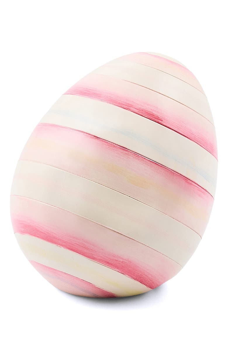 MACKENZIE CHILDS Bubblegum Stripe Mini Egg, Main, color, Pink