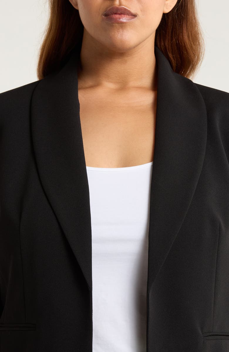 AK ANNE KLEIN Shawl Collar Roll-Tab Blazer, Alternate, color, Anne Black